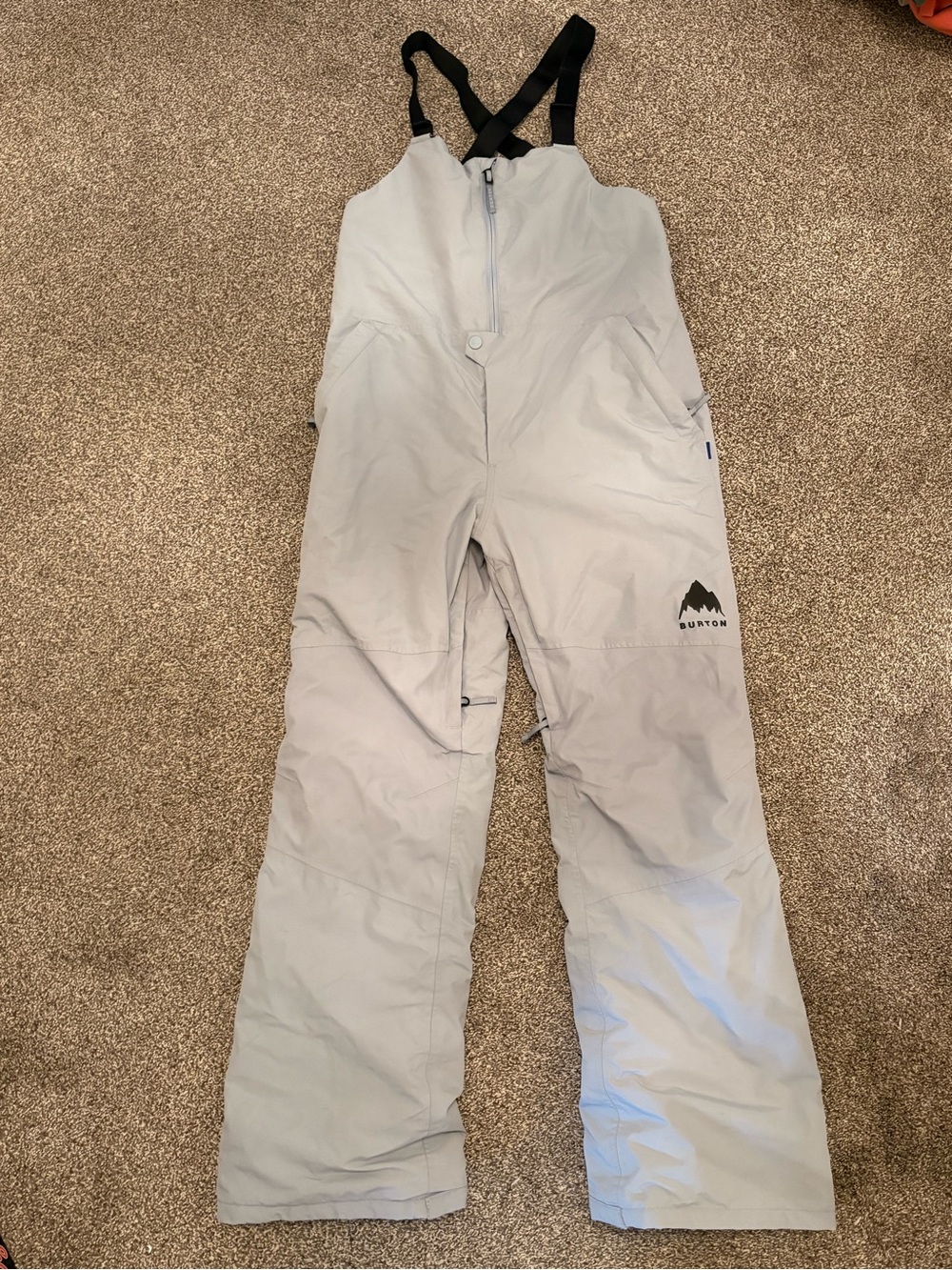 Burton Kids Light Blue Snow Bibs with Black Straps